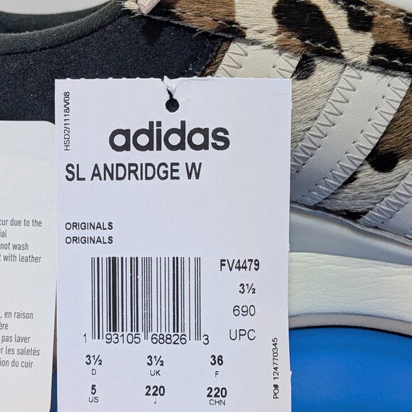 Adidas Women's SL Andridge w FV4479 "Leopard" - Pony Hair Upper - Size 5 - Picture 9 of 10